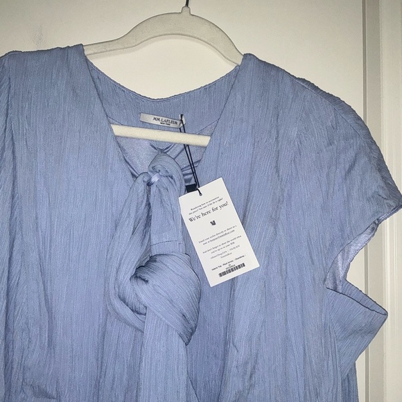 MM Lafleur Valerie Top - Pleated Jersey in Chambray Size +1 - Picture 5 of 7